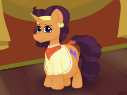 Size: 1600x1200 | Tagged: safe, artist:theimmortalwolf, saffron masala, pony, g4, female, pregnant, solo