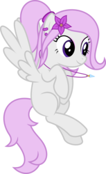 Size: 6400x10447 | Tagged: safe, artist:parclytaxel, oc, oc only, oc:grace serenity, pegasus, pony, .svg available, absurd resolution, blank flank, commission, crystal, ear piercing, earring, female, flower, flower in hair, flying, hairband, jewelry, mare, necklace, piercing, ponytail, simple background, smiling, solo, transparent background, vector