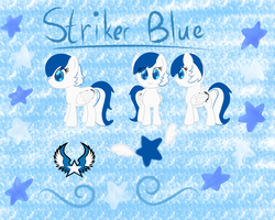 Size: 4000x3200 | Tagged: safe, artist:luciusheart, oc, oc only, oc:striker blue, pegasus, pony, cute, reference sheet, solo