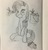 Size: 2778x2899 | Tagged: safe, artist:starkcontrast, rarity, pony, g4, babscon, babscon 2017, bucket, context in description, drawing, eating, female, herbivore, high res, magic, sitting, sketch, solo, telekinesis, turnip, turnips, voice actor joke