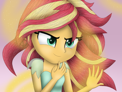 Size: 4000x3000 | Tagged: safe, artist:vicakukac200, sunset shimmer, equestria girls, g4, my little pony equestria girls: rainbow rocks, my past is not today, clothes, female, high res, nose, scene interpretation, solo
