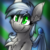 Size: 500x500 | Tagged: source needed, safe, artist:ralek, oc, oc only, oc:eclipse penumbra, bat pony, pony, abstract background, avatar, bust, fangs, icon, portrait, smiling, solo