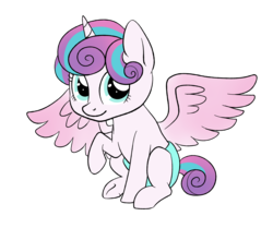 Size: 3780x3156 | Tagged: safe, artist:catlover1672, princess flurry heart, alicorn, pony, g4, baby, diaper, female, foal, high res, simple background, solo, transparent background