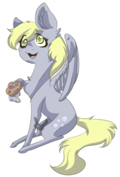 Size: 1906x2802 | Tagged: safe, artist:siena1923, derpy hooves, pegasus, pony, g4, female, mare, raised hoof, simple background, solo, transparent background