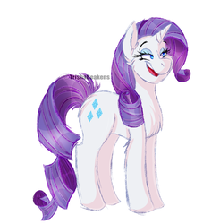 Size: 985x1087 | Tagged: safe, artist:trishabeakens, rarity, pony, unicorn, g4, female, mare, simple background, solo, white background