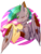 Size: 1728x2303 | Tagged: safe, artist:sonica98, oc, oc only, oc:cirrus fever, oc:vanilla swirl, earth pony, pegasus, pony, abstract background, art trade, blushing, bust, cheek fluff, chest fluff, cuddling, cute, duo, ear fluff, eyes closed, female, fluffy, happy, holding hooves, hug, male, oc x oc, one eye closed, shipping, straight, winghug, wink