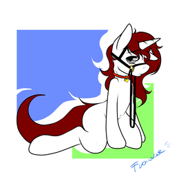 Size: 4000x4000 | Tagged: safe, artist:frowfrow, oc, oc only, oc:frozen blade, pony, unicorn, semi-anthro, bridle, collar, kneeling, leash, male, pet tag, solo, stallion, tack