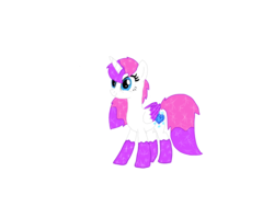 Size: 1280x960 | Tagged: safe, artist:fantagekittengirl, oc, oc only, oc:chrystalsapphire, alicorn, pony, alicorn oc, colored wings, heart, simple background, solo, sparkles, sparkly mane, white background