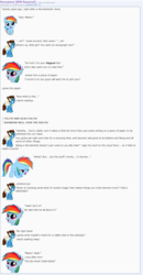 Size: 879x1685 | Tagged: safe, artist:dziadek1990, rainbow dash, g4, conversation, dialogue, emote story, emotes, female, filly, reddit, slice of life, text, wonderbolts, younger