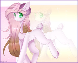 Size: 1299x1048 | Tagged: safe, artist:clefficia, oc, oc only, oc:ellesin, earth pony, pony, colored pupils, deer tail, female, mare, solo
