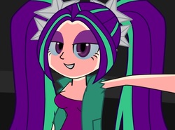 Size: 1035x767 | Tagged: safe, artist:soniclegacy1, aria blaze, equestria girls, g4, female, human coloration, selfie, solo, youtube link