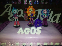 Size: 1200x900 | Tagged: safe, adagio dazzle, aria blaze, sonata dusk, equestria girls, g4, my little pony equestria girls: rainbow rocks, cake, candle, food, irl, looking at you, ornament, photo, porcelain, the dazzlings