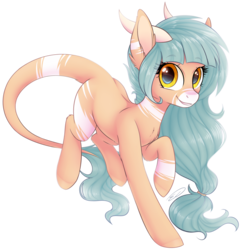 Size: 1723x1790 | Tagged: safe, artist:doekitty, oc, oc only, oc:forest keeper, earth pony, pony, female, horns, mare, simple background, solo, transparent background
