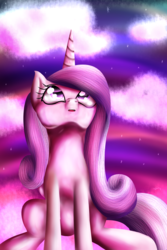 Size: 2000x3000 | Tagged: safe, artist:katakiuchi4u, princess cadance, alicorn, pony, g4, female, high res, looking up, mare, mother, solo