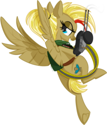 Size: 1024x1199 | Tagged: safe, artist:kellythedrawinguni, oc, oc only, oc:kitty hawk, pegasus, pony, ammunition belt, clothes, female, mare, scarf, simple background, solo, transparent background, weapon