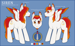 Size: 3000x1833 | Tagged: safe, artist:theoutcastofthenight, oc, oc only, oc:siren, pony, gift art, reference sheet