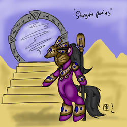 Size: 800x800 | Tagged: safe, artist:mothkyn, pony, armor, bipedal, horus guard, ponified, solo, stargate