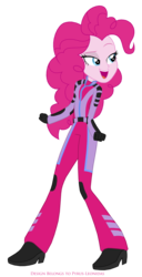 Size: 1718x3357 | Tagged: safe, artist:pyrus-leonidas, pinkie pie, equestria girls, g4, clothes, female, open mouth, simple background, solo, spacesuit, transparent background, ultra galaxy mega monster battle