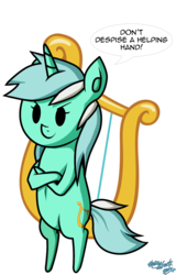 Size: 1356x2120 | Tagged: safe, artist:zsparkonequus, part of a set, lyra heartstrings, pony, series:miniponi, g4, bipedal, cutie mark, female, part of a series, simple background, smiling, solo