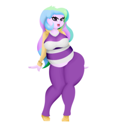 Size: 2000x2000 | Tagged: dead source, safe, artist:7los7, princess celestia, principal celestia, equestria girls, g4, bbw, belly, big breasts, breasts, busty princess celestia, chubbylestia, fat, female, high res, principal chubbylestia, simple background, solo, sunbutt, thunder thighs, transparent background, wide hips