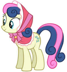 Size: 7000x7500 | Tagged: safe, artist:tardifice, bon bon, sweetie drops, earth pony, pony, a hearth's warming tail, g4, season 6, absurd resolution, bonnet, female, simple background, solo, transparent background, vector