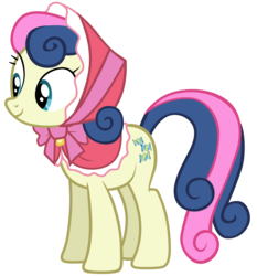 Size: 7000x7500 | Tagged: safe, artist:tardifice, bon bon, sweetie drops, earth pony, pony, a hearth's warming tail, g4, my little pony: friendship is magic, season 6, absurd resolution, bonnet, female, simple background, solo, transparent background, vector