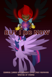 Size: 1024x1536 | Tagged: safe, artist:yogfan, twilight sparkle, alicorn, pony, comic:but i do now, g4, comic, cover, crossover, ganondorf, raised hoof, spread wings, the legend of zelda, twilight sparkle (alicorn), wings