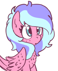 Size: 516x631 | Tagged: safe, artist:lockhe4rt, oc, oc only, oc:summer silk, pegasus, pony, chest fluff, simple background, solo, transparent background