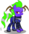 Size: 3000x3484 | Tagged: safe, artist:mlp-scribbles, oc, oc only, oc:midnight devilwitch blingbling, demon, demon pony, clothes, cosplay, costume, high res, krystal, looking back, simple background, solo, star fox, star fox adventures, star fox: assault, transparent background