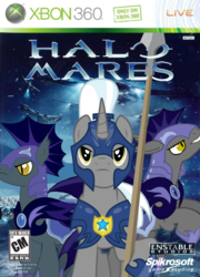 Size: 718x1000 | Tagged: safe, artist:nickyv917, bat pony, hornet, pony, guard, halo (series), halo wars, parody, spear, weapon, xbox 360