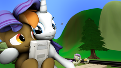 Size: 3840x2160 | Tagged: safe, artist:viranimation, alula, button mash, derpy hooves, pluto, rarity, zippoorwhill, pegasus, pony, g4, 3d, female, game boy, high res, male, mare, rarimash, shipping, source filmmaker, straight, straight shota