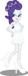 Size: 2982x7953 | Tagged: safe, artist:atomicmillennial, rarity, equestria girls, g4, absurd resolution, alternate hairstyle, clothes, dress, female, high heels, lipstick, raised leg, simple background, solo, transparent background
