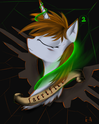 Size: 2000x2500 | Tagged: safe, artist:lth935, oc, oc only, oc:littlepip, pony, unicorn, fallout equestria, abstract background, bust, eyes closed, fanfic, fanfic art, female, high res, horn, mare, portrait, solo