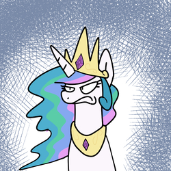 Size: 800x800 | Tagged: safe, artist:kushina13, princess celestia, alicorn, pony, g4, angry, female, frown, mare, solo