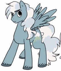 Size: 305x360 | Tagged: safe, artist:thewonderpuppet, fleetfoot, silver lining, silver zoom, pony, g4, alternate hairstyle, grey body, simple background, two toned mane, unshorn fetlocks, white background
