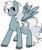 Size: 305x360 | Tagged: safe, artist:thewonderpuppet, fleetfoot, silver lining, silver zoom, pony, g4, alternate hairstyle, gray body, simple background, two toned mane, unshorn fetlocks, white background