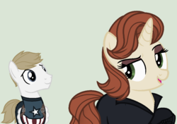 Size: 928x652 | Tagged: safe, artist:felixaimeegarcia, pegasus, pony, unicorn, base used, black widow (marvel), captain america, female, male, mare, ponified, simple background, stallion