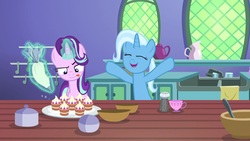 Size: 1920x1080 | Tagged: safe, screencap, starlight glimmer, trixie, pony, all bottled up, g4, teacakes