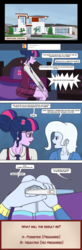 Size: 1348x4110 | Tagged: safe, artist:deltalima, sci-twi, trixie, twilight sparkle, equestria girls, g4, clothes, comic, crystal prep academy uniform, high res, necktie, pregnancy test, school tie, school uniform, schoolgirl, talking in third person, trembling