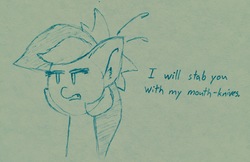 Size: 2446x1584 | Tagged: safe, artist:toothpastethy, oc, oc only, oc:milkshake, original species, shark pony, bust, flower, flower in hair, sketch, solo, traditional art, unimpressed