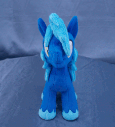Size: 597x658 | Tagged: safe, artist:adamar44, oc, oc only, pony, animated, gif, irl, perfect loop, photo, plushie, rotating, stop motion