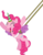 Size: 1700x2200 | Tagged: safe, artist:audiobeatzz, pinkie pie, earth pony, pony, g4, magical mystery cure, fake horn, fake wings, female, mare, partycorn, simple background, solo, transparent background, vector