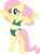 Size: 1469x1986 | Tagged: safe, artist:ninjashadow-x, artist:shutterflyeqd, fluttershy, pony, g4, bikini, bipedal, clothes, female, green bikini, green swimsuit, simple background, solo, swimsuit, transparent background, vector