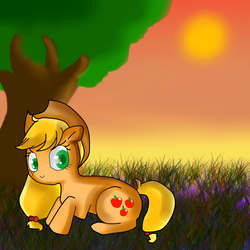 Size: 1000x1000 | Tagged: safe, artist:sukycullen, applejack, earth pony, pony, g4, female, mare, solo