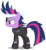 Size: 2777x3000 | Tagged: safe, artist:brony-works, twilight sparkle, pony, unicorn, g4, eyepatch, female, future twilight, high res, mare, scar, simple background, solo, transparent background, unicorn twilight, vector