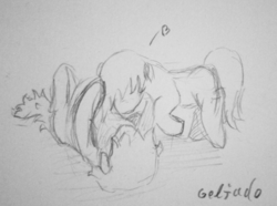 Size: 2969x2211 | Tagged: safe, artist:geljado, oc, oc only, pony, duo, gay, high res, love, male, monochrome, traditional art