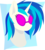 Size: 3000x3323 | Tagged: safe, artist:up1ter, dj pon-3, vinyl scratch, pony, unicorn, g4, bust, female, high res, lineless, mare, portrait, solo, sunglasses