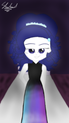 Size: 720x1280 | Tagged: safe, rarity, equestria girls, g4, clothes, dress, female, painting, runaway, solo