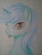 Size: 3264x4352 | Tagged: safe, artist:pony-stark, lyra heartstrings, pony, unicorn, g4, bust, female, high res, looking at you, one eye closed, portrait, smiling, solo, tongue out, traditional art, wink