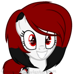 Size: 516x516 | Tagged: safe, artist:ipandacakes, oc, oc only, oc:blood moon, pony, female, grin, looking at you, mare, simple background, smiling, solo, transparent background